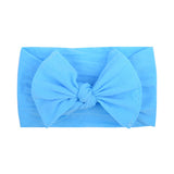 1PCS New Cotton Solid Baby Headband For Cute Girls Kid Wide Bow Knot Turban Elastic Hairbands Handmade Headwear Hair Accessories