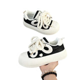 kamames kamames 2023 New Cake Soft Bottom Shoes Women's Students Black And White Panda Women's Casual Sports Small White Shoes