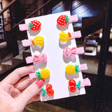 10PCS/Set New Girls Cute Cartoon Ice Cream Unicorn Hair Clips Kids Lovely Hairpins Headband Barrettes Fashion Hair Accessories