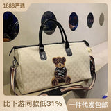 kamames kamames Travel Bag Dry And Wet Separation Men And Women Short Distance One Shoulder Hand Matching With Trolley Box Independent Shoe Compartment Sports Fitness