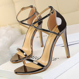 BIGTREE Shoes Buckle Strap High Heels 2022 New Women Heels Sandals Stiletto 11cm Sexy Heels Party Shoes Women Pumps Ladies Shoes