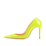 kamames Yellow dress pumps sexy pointed toe slip on 12cm thin high heel party nightclub energy 10cm 8cm lady shoes QP058 ROVICIYA