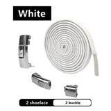 kamames Man Lace-free Rope Elastic shoelace Men Women Flats Buckle Press Fixer Sneaker Laces Adult Widened Flat Shoelace for Shoes