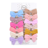 1 Set Floral Bows Solid Baby Headbands Dot Bowknot Elastic Cotton Hair Bands For Girls Nylon Princess Turban Hair Accessories