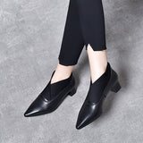 kamames kamames High Heels Women's Shoes 2023 Autumn And Winter New Deep-Mouth Single Shoes Minority Personality Loose Mouth