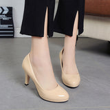 kamames kamames Comfortable Formal Dress Shoes, Stilettos, Round-Headed Professional Shoes, Black High-Heeled Work Shoes, Special Offer