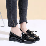 kamames kamames Size Small Leather Shoes Korean Version Summer Shoes With Skirt Single Shoes Female Low Top Casual Shoes Grandma Shoes