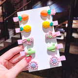 10PCS/Set New Girls Cute Cartoon Ice Cream Unicorn Hair Clips Kids Lovely Hairpins Headband Barrettes Fashion Hair Accessories