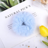 2022 New Winter Plush Scrunchies Women Girls Imitation Mink Elastic Hair Rubber Bands Accessories Tie Hair Ring Holder Headdress