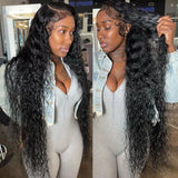 30 Inch Water Lace Front Wigs For Black Women Curly Full Human Hair 360 Wet And Wavy Loose Deep Wave Frontal Wig