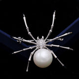2025 New Korean fashion personality black spider zircon brooch women's breast flower girl gift men's and women's accessories wholesale