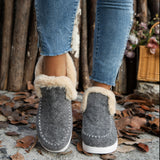 kamames kamames New Thick Bottom Snow Boots Women Add Velvet And Thick Hair Warm Large Size Sewing Bag Women's Cotton Shoes