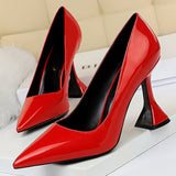 BIGTREE Shoes 2022 New Woman Pumps Sexy Party Shoes Patent Leather Women Heels Ladies Shoes Pointed Toe Women High Heels 9.5 Cm