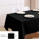 1pc Durable Polyester Rectangle Tablecloth - Stylish Black, Protective & Easy-Care - Perfect for Picnics, Holidays, Weddings, Birthdays & More - A Decorative Touch for Indoor/Outdoor Events