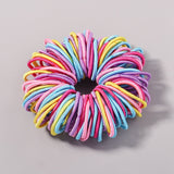 New 100Pcs/lot Hair Bands Girls Candy Color Elastic Rubber Band Hair Bands Child Baby Headband Scrunchie Kids Hair Accessories