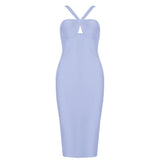 kamames Bandages Dress 2021 Summer Autumn Sexy Club Evening Party Hollow Out Sleeveless Elegant Dresses