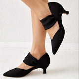 Chic Ankle-Strap Pumps - Low Heel, Pointed Toe, Comfortable Fit for Wedding & Parties