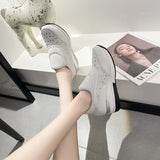 kamames New Large Size Women's Shoes With Thick Glitter, Solid Color Cover, Breathable Feet, Light And High Inside.