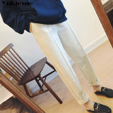 kamames Thicken Women Pencil Pants clothes Wool Pants Female Autumn High Waist Loose Trousers Capris Good Fabric