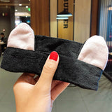 2022 New OMG Letter Coral Fleece Wash Face Bow Hairbands For Women Girls Headbands Headwear Hair Bands Turban Hair Accessories