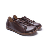 kamames kamames Layer Cowhide Large Size Handmade Shoes Female Farmer's Shoes Pedal Lazy Bean Shoes Retro Leather Flat Shoes