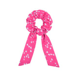 Women Streamers Scrunchies Polka Dot Floral Print Elastic Bow Hair Rope Girls Hair Ties Korean Sweet Hair Accessories Headwear