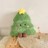 1pc Festive Christmas Tree Pillow, 19.7in, Green Polyester, Plush Cushion for Home, Office, Car, Outdoor, Holiday Decor, Perfect for Thanksgiving, Christmas, Valentine's Day, Mother's Day, Halloween, Easter