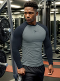 Mens Ultra-Soft, Stretchable Raglan Sleeve T-shirt - Athletic Fit for Dynamic Sports - Long Sleeve Comfort