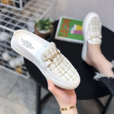 kamames kamames Semi-Slippers For Women's 2023 New Round Head Shoes With Muller Single Shoes, Ladies' Fashionable And Casual Baotou Slippers