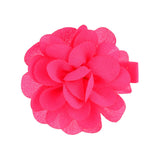 2 Pcs/lot Chiffon Petals Flower Hair Clips For Baby Girls Solid Hairpins Headdress Barrettes Floral Headwear Hair Accessories