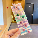 10/15Pcs/Set Children Cute Cartoon Fruit Elastic Hair Bands Girls Baby Lovely Rubber Bands Ponytail Holder Kids Hair Accessories