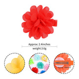 2 Pcs/lot Chiffon Petals Flower Hair Clips For Baby Girls Solid Hairpins Headdress Barrettes Floral Headwear Hair Accessories