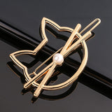 Fashion Metal Love Heart Hair Clip Elegant Star Round Barrette for Women Girls Sweet Hairpins Barrettes Hair Accessories