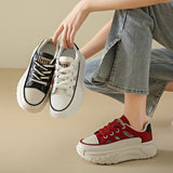 kamames Casual Single Shoes Hollowed-Out Breathable Muffins Thick-Soled Small Man Heightened Casual Shoes Korean Version Of Spot Women's Shoes