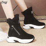 kamames Winter Shoes for Women 2023 Women's Boots Non-slip Waterproof Snow Boots Women Thick Plush Zipper Warm Women's Ankle Boots