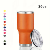 1pc 30oz Premium Insulated Stainless Steel Travel Tumbler - Keeps Drinks Hot/Cold for Hours, Spill-Proof Lid, Magnetic Closure, Durable, BPA-Free, Thermal Drinkware for Coffee, Tea, Water, and Juice - Perfect for Outdoor, Office, and Daily Use