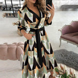 kamames Dresses For Women Robe emme V Neck Floral Printed Boho Beach Dress Estidos de Fiesta Female Robe Vestido Floral 9962