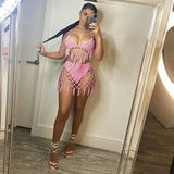 Women's Swimwear Adogirl Summer Beach Sexy Bikini Women Hollow Out Crochet Two Piece Set Bathing Suit Swim Wear 230111