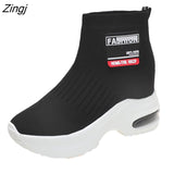 kamames Platform Wedges Women's Sneakers Spring autumn High Quality Mesh Breathable Increased women's shoes Casual Shoes Y997