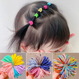 100PCS/Set Girls Cute Colorful Basic Spiral Elastic Hair Bands Small Pigtail Hair Tie Scrunchie Rubber Band Kid Hair Accessories