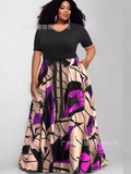 Zingj Size Casual Dress New Women's Dress With Fashion Printing And Color Impact Dress