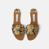 kamames Brand ZARZ Transparent Flat Slippers For Women 2022 Summer New Leather Cross Decoration Women's Sandals Woman Shoes Plus Size 41