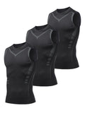 Buy 2 Get 1 Free, total of 3 pcs Athletic Fit Muscle Vest - Shirts for Men - Breathable, Comfy, Moisture-Wicking Compression Tank Top for Running, Shaping, Cycling, and Fitness Training - Quick-Drying, Four-Way Stretch, and Anti-Odor