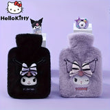 Sanrio Kuromi Plush Hot Water Bottle with Soft Cover - Cute Cartoon Design for Winter Outdoor Activities & Travel, Perfect Gift for Couples & Mother's Day