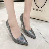 kamames New Fashionable High-Heeled Sandals, Thin High-Heeled Pointed Sexy High-Heeled Shoes, Fashion Large-Size High-Heeled Shoes