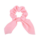 Candy Color Women Hair Scrunchie Bows Ponytail Holder Hairband Bow Knot Scrunchy Girls Hair Ties Hair Accessories