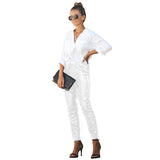 kamames Women Leggings Long Pencil Pants Elastic High Waist Drawstring Black Cargo Pants Party Ladies Trousers Streetwear Capris