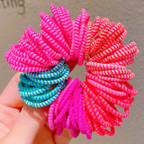 100PCS/Set New Girls Candy Colors Nylon Basic Elastic Hair Bands Kids Rubber Bands Headband Scrunchie Fashion Hair Accessories