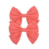 2022 Lovely Baby Girls Print Flower Bohemian Style Bow BB Hair Clips Headwear Children Cute Cotton Hairpins Hair Accessories