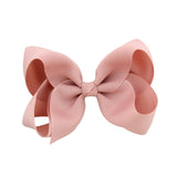 1Piece Solid Grosgrain Ribbon Hair Bows With Clip For Cute Girls Handmade Hair Clips Barrettes Hairpins Kids Hair Accessories